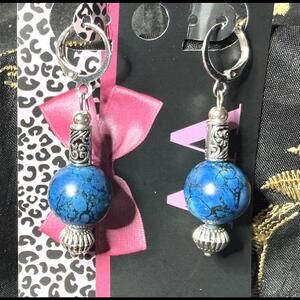 X Stone Dangle Earrings